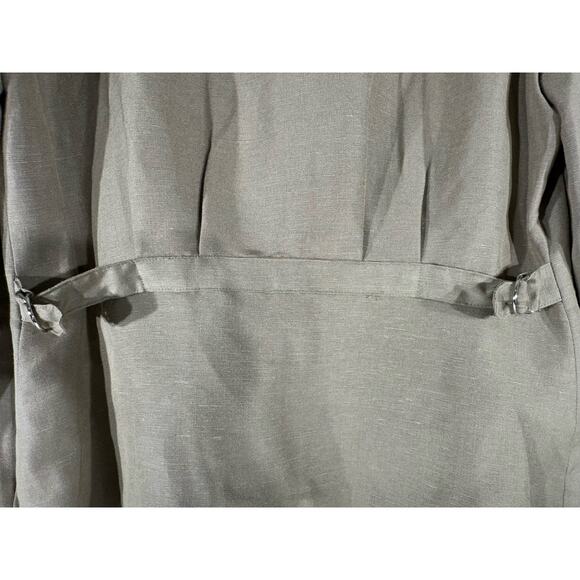 Alanni by Donnybrook Womens Blazer Size 10 Tan Linen Blend Vintage - Picture 3 of 10